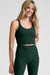 Beyond yoga Spacedye On The Up Cropped Tank- Green Heather