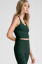 Beyond yoga Spacedye On The Up Cropped Tank- Green Heather