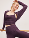 Beyond Yoga Raise The Barre Shirred Cropped Tank- Eggplant
