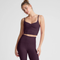 Beyond Yoga Raise The Barre Shirred Cropped Tank- Eggplant