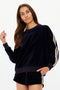 The Upside Monaco Lisel Crew Neck Sweater- Navy