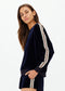 The Upside Monaco Lisel Crew Neck Sweater- Navy