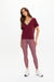 The Upside Sienna V Neck Tee- Merlot