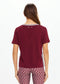 The Upside Sienna V Neck Tee- Merlot