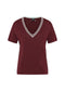 The Upside Sienna V Neck Tee- Merlot