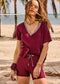 The Upside Sienna V Neck Tee- Merlot