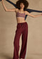 The Upside Vitesse Marnie Wide Leg Pant- Merlot