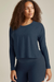 Beyond Yoga Featherweight Daydreamer Pullover- Nocturnal Navy