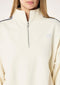 PE Nation Align Zip Neck Sweat- Whisper White