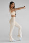 Leelo Active Sculpt Flare Legging- French Vanilla