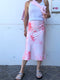 HyperLuxe Slip Skirt- Pink Tie Dye