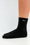 HyperLuxe High Crew Sock- Black