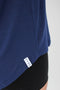 HyperLuxe Round Neck Shirt- Navy