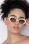 Lu Goldie Jeanne Sunglasses- White Onyx