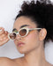 Lu Goldie Jeanne Sunglasses- White Onyx