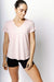 HyperLuxe V Neck Shirt- Pink