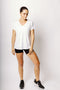 HyperLuxe V Neck Shirt- White