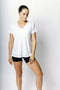 HyperLuxe V Neck Shirt- White