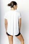 HyperLuxe V Neck Shirt- White