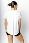 HyperLuxe V Neck Shirt- White
