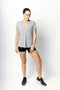 HyperLuxe V Neck Shirt- Grey