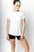 HyperLuxe Round Neck Shirt- White