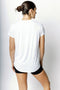 HyperLuxe Round Neck Shirt- White