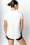 HyperLuxe Round Neck Shirt- White