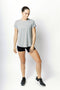 HyperLuxe Round Neck Shirt- Grey