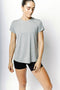 HyperLuxe Round Neck Shirt- Grey