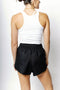 HyperLuxe Linen Boxer Short- Black