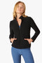 Beyond Yoga On The Go Mock Neck Jacket- Darkest Night