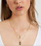 Arms Of Eve Initial Charm Necklace- Gold