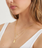 Arms Of Eve Initial Charm Necklace- Gold