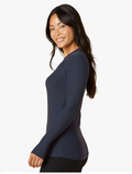 Beyond Yoga Classic Crew Pullover- Nocturnal Navy