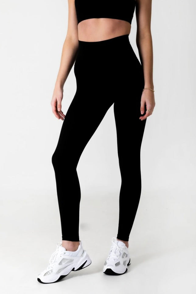 Leelo Active Full Length Legging Extra High Waist- Black– HyperLuxe  Activewear