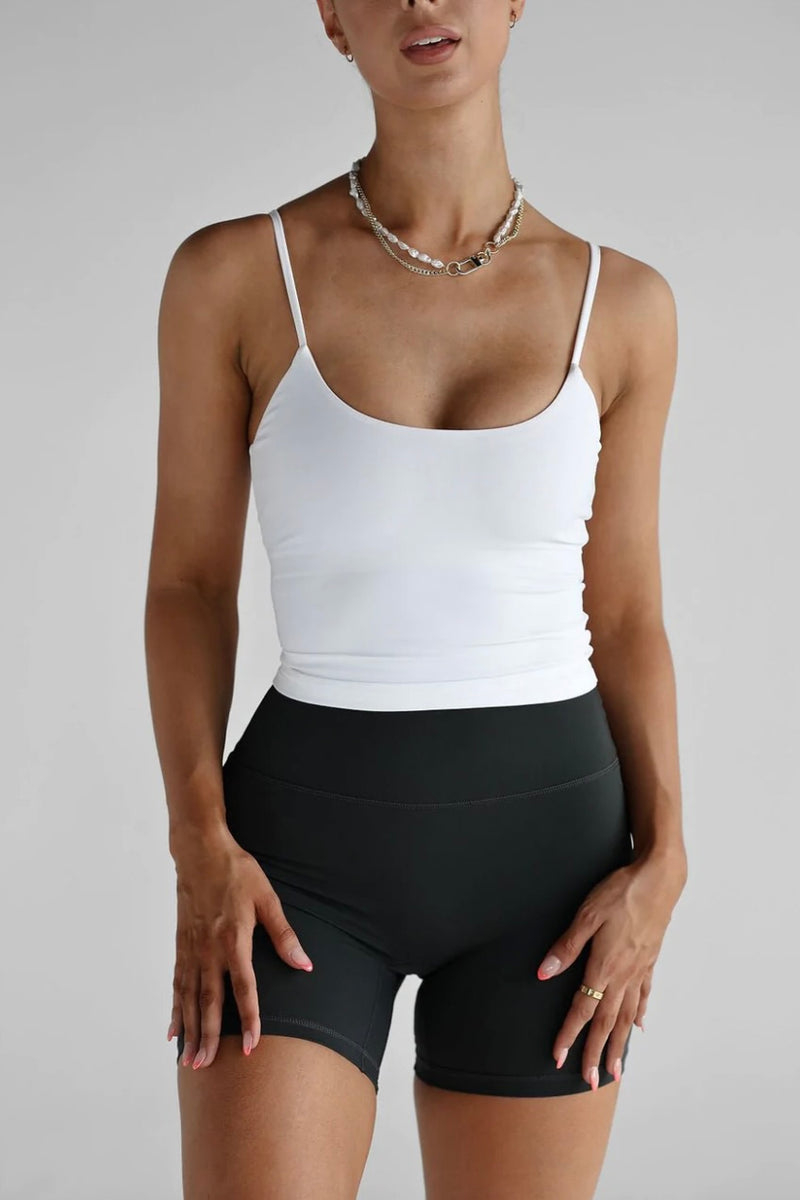 Leelo Active Sculpt Tank- White– HyperLuxe Activewear