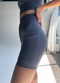 Leelo Active Pocket Bike Short- Charcoal