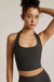 Beyond Yoga Well Rounded Cropped Halter Tank- Darkest Night